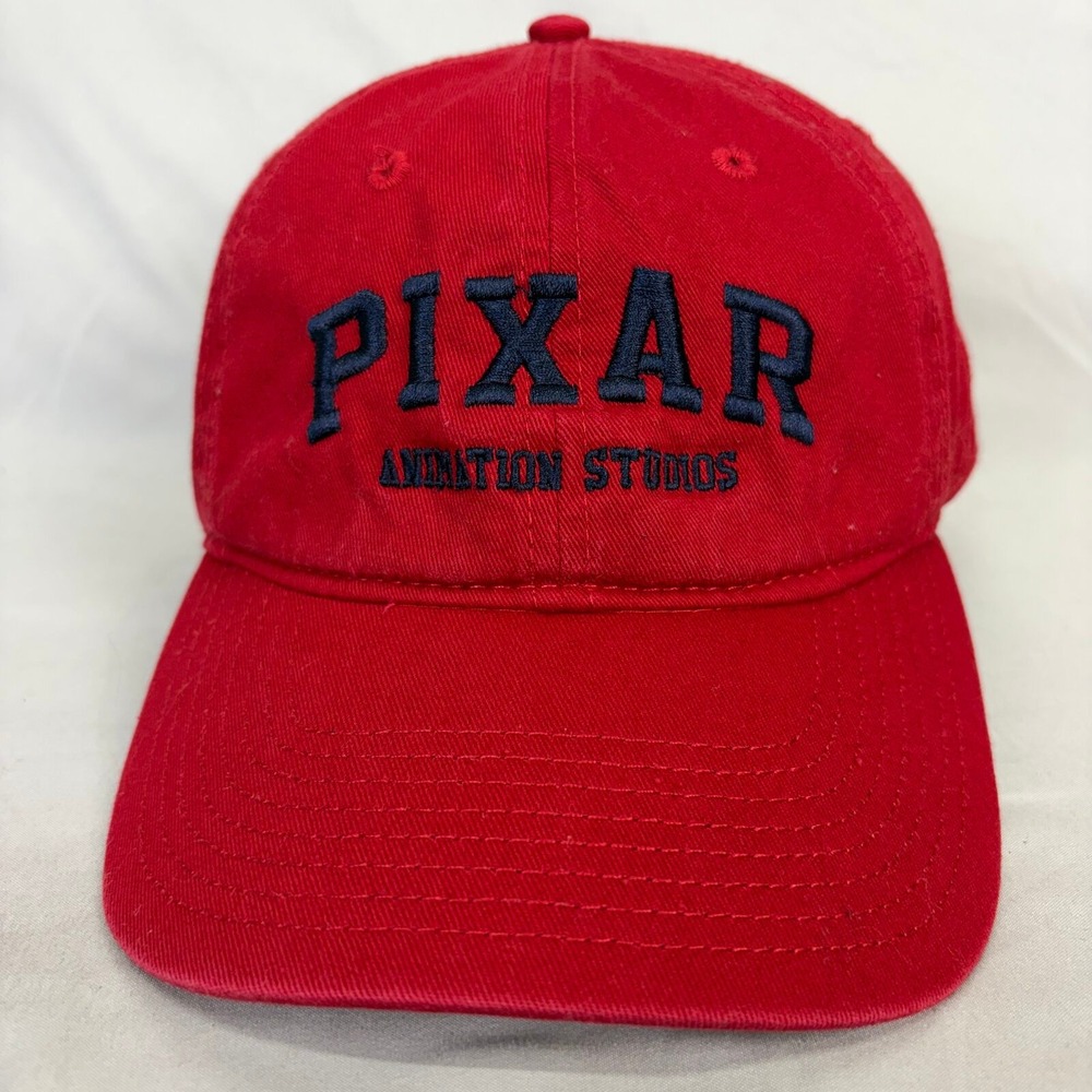 Gear Pixar Animation Studios Hat Unisex OSFM Red Embroidered Dad Cap